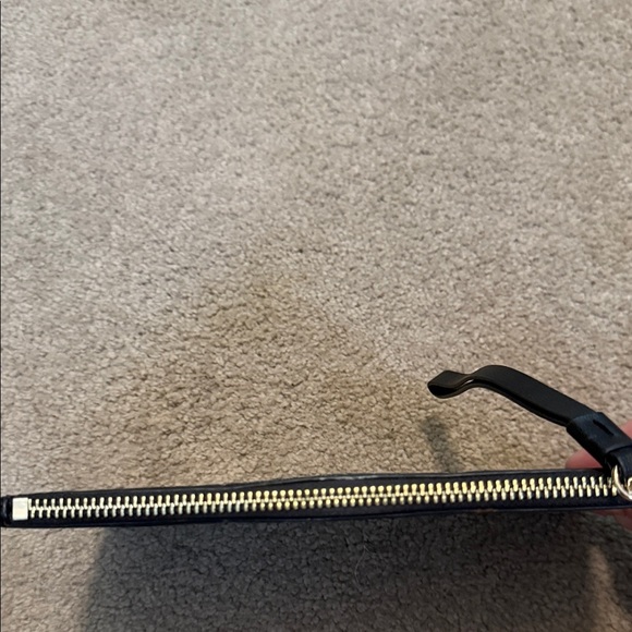 Black Geometric Leather Wristlet Clutch - Picture 6 of 10